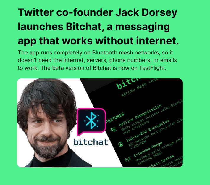 Bitchat Messaging App : बिना इंटरनेट के भी अब भेज सकेंगे मैसेज नया एप हुआ लांच बिटचैट देखिये पूरी खबर 1 Bitchat Messaging App